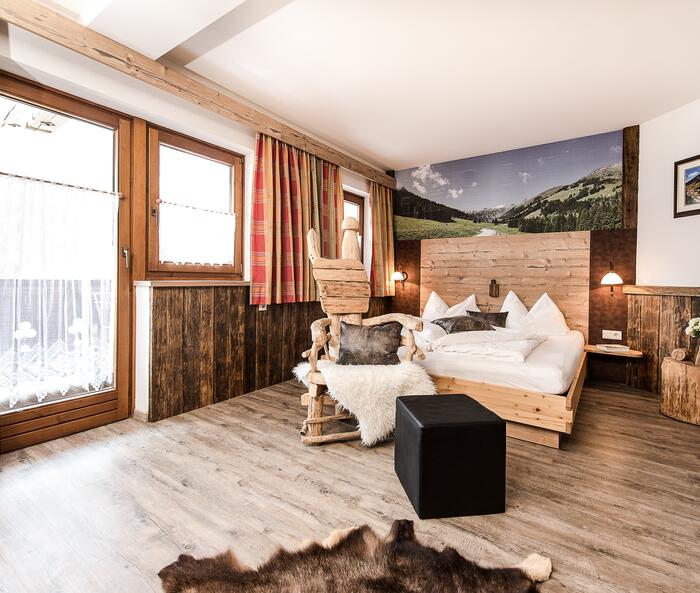 room in alpine hut style