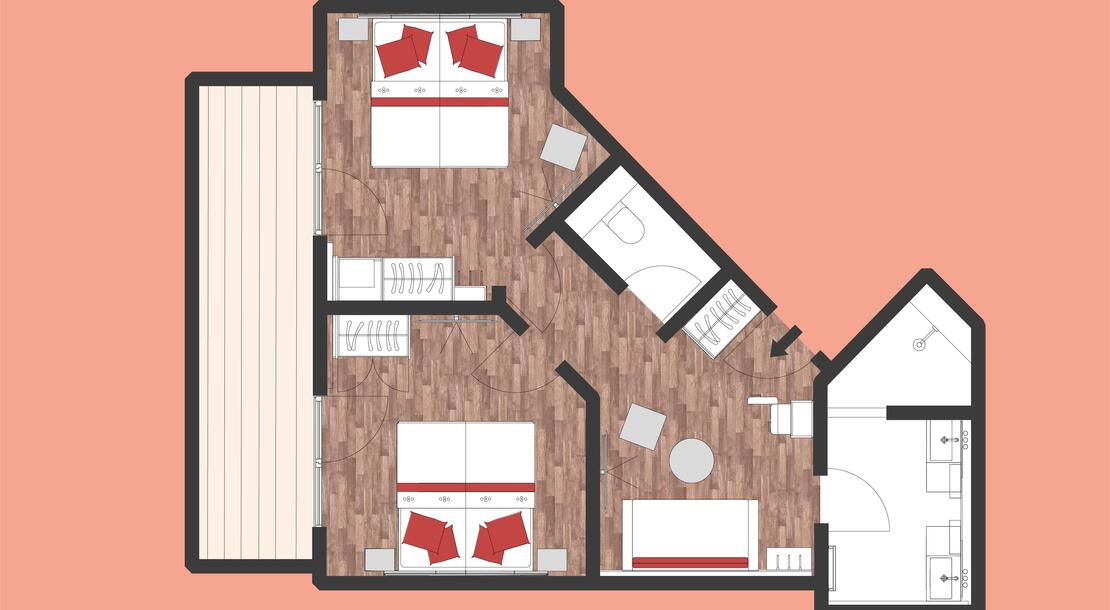 Hoagascht suite room plan Astrid